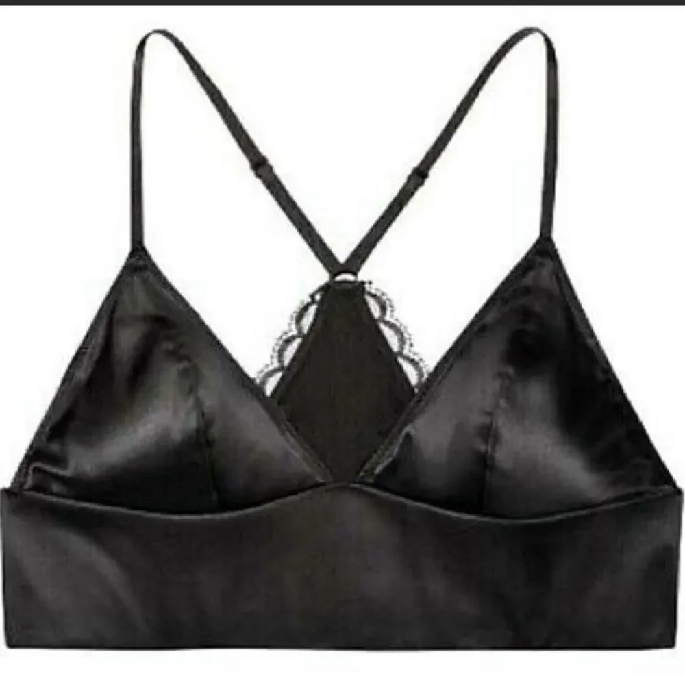 Victoria’s Secret satin padded Racerback bralette longline bra Medium back